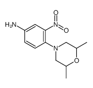 4-(2,6-dimethylmorpholin-4-yl)-3-nitroaniline Structure