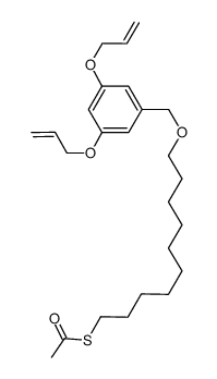 [3,5-bis(prop-2-en-1-yloxy)benzyloxy]decan-1-yl-10-thioacetate结构式