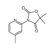 5,5-dimethyl-3-(4-methyl-pyridin-2-yl)-oxazolidine-2,4-dione结构式