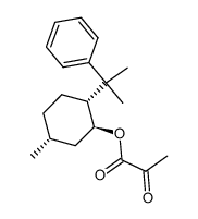 (1S,2R,5R)-5-methyl-2-(1-methyl-1-phenylethyl)cyclohexyl pyruvate结构式