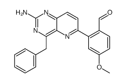 4-benzyl-6-(2-formyl-5-methoxyphenyl)pyrido[3,2-d]pyrimidin-2-ylamine结构式