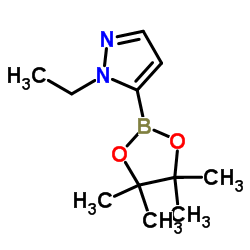 1-Ethyl-5-(4,4,5,5-tetramethyl-1,3,2-dioxaborolan-2-yl)-1H-pyrazole structure