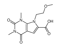 7-(2-Methoxyethyl)-1,3-dimethyl-2,4-dioxo-2,3,4,7-tetrahydro-1H-pyrrolo[2,3-d]pyrimidine-6-carboxylic acid structure