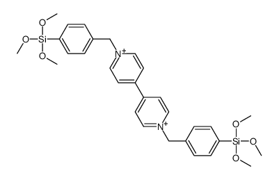 trimethoxy-[4-[[4-[1-[(4-trimethoxysilylphenyl)methyl]pyridin-1-ium-4-yl]pyridin-1-ium-1-yl]methyl]phenyl]silane结构式