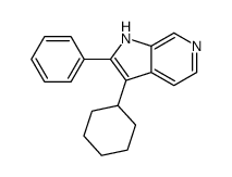 3-cyclohexyl-2-phenyl-1H-pyrrolo[2,3-c]pyridine结构式