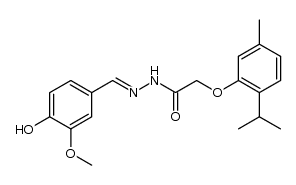 N'-(4-hydroxy-3-methoxybenzylidene)-2-(2-isopropyl-5-methylphenoxy)acetohydrazide Structure