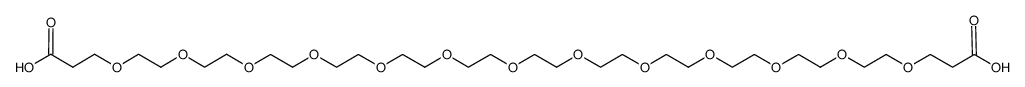 alpha, oMega-Dipropionic acid dodecaethylene glycol structure