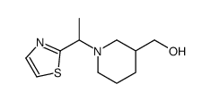 {1-[1-(1,3-Thiazol-2-yl)ethyl]-3-piperidinyl}methanol结构式