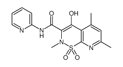 4-hydroxy-2,5,7-trimethyl-1,1-dioxo-N-pyridin-2-ylpyrido[3,2-e]thiazine-3-carboxamide结构式