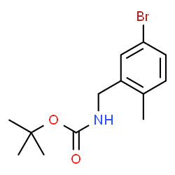 tert-butyl N-[(5-bromo-2-methylphenyl)methyl]carbamate Structure