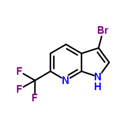 3-Bromo-6-(trifluoromethyl)-1H-pyrrolo[2,3-b]pyridine结构式