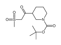 tert-Butyl 3-(2-(methylsulfonyl)acetyl)piperidine-1-carboxylate结构式