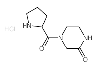 4-(2-Pyrrolidinylcarbonyl)-2-piperazinone hydrochloride Structure