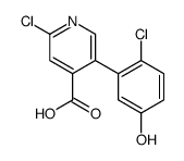 2-chloro-5-(2-chloro-5-hydroxyphenyl)pyridine-4-carboxylic acid结构式