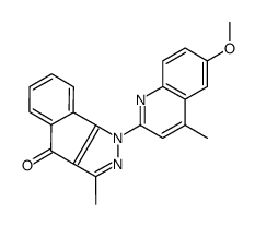 1-(6-methoxy-4-methylquinolin-2-yl)-3-methylindeno[1,2-c]pyrazol-4-one Structure