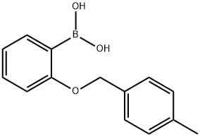 2-(4-甲基苄氧基)苯硼酸结构式