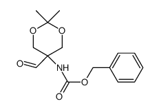 benzyl (5-formyl-2,2-dimethyl-1,3-dioxan-5-yl)carbamate Structure