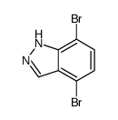 4,7-Dibromo-1H-indazole Structure