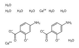 dicalcium,4-amino-2-oxidobenzoate,heptahydrate Structure