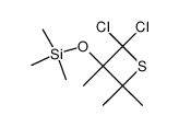 ((2,2-dichloro-3,4,4-trimethylthietan-3-yl)oxy)trimethylsilane结构式