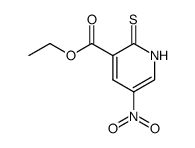 ethyl 1,2-dihydro-5-nitro-2-thioxo-3-pyridinecarboxylate结构式