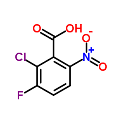 2-Chloro-3-fluoro-6-nitrobenzoic acid结构式