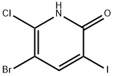 2(1H)-Pyridinone,5-bromo-6-chloro-3-iodo- Structure