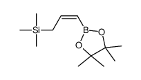 trimethyl-[(E)-3-(4,4,5,5-tetramethyl-1,3,2-dioxaborolan-2-yl)prop-2-enyl]silane结构式