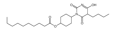 [4-(5-butyl-2,4,6-trioxo-1,3-diazinan-1-yl)cyclohexyl] decanoate结构式