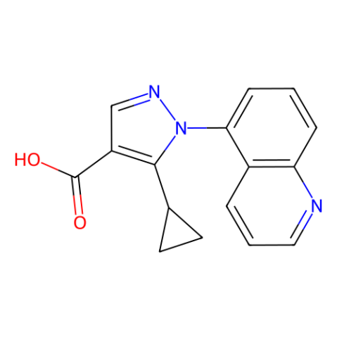 5-CYCLOPROPYL-1-QUINOLIN-5-YL-1H-PYRAZOLE-4-CARBOXYLIC ACID structure