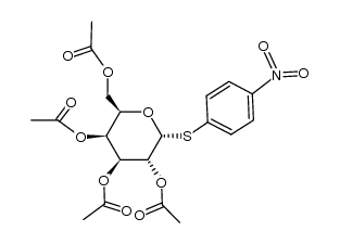 (2R,3S,4S,5R,6R)-2-(acetoxymethyl)-6-(4-nitrophenylthio)tetrahydro-2H-pyran-3,4,5-triyl triacetate Structure