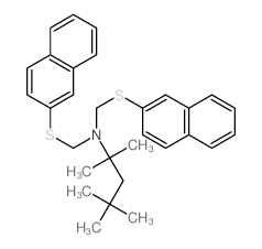 2-Pentanamine,2,4,4-trimethyl-N,N-bis[(2-naphthalenylthio)methyl]- Structure