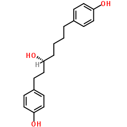 (R)-(-)-1,7-双对羟基苯基-3-庚醇结构式