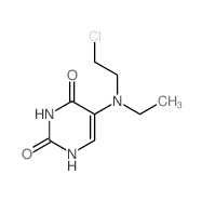 5-(2-chloroethyl-ethyl-amino)-1H-pyrimidine-2,4-dione structure