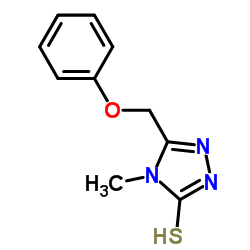 4-METHYL-5-(PHENOXYMETHYL)-4H-1,2,4-TRIAZOLE-3-THIOL结构式