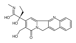 (2S)-2-hydroxy-2-[8-(hydroxymethyl)-9-oxo-11H-indolizino[1,2-b]quinolin-7-yl]-N-methylbutanamide结构式