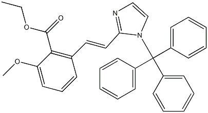 2-Methoxy-6-[2-(1-trityl-1H-imidazol-2-yl)-vinyl]-benzoic acid ethyl ester picture