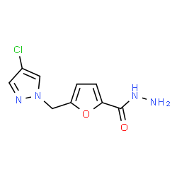 5-[(4-Chloro-1H-pyrazol-1-yl)methyl]-2-furohydrazide结构式