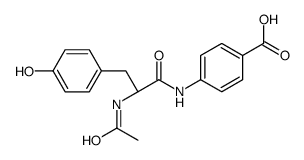 4-[[(2S)-2-acetamido-3-(4-hydroxyphenyl)propanoyl]amino]benzoic acid结构式