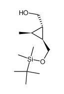 (1S,2S,3S)-1-hydrocymethyl-3-methyl-2-(tert-butyldimethylsilyloxy)methylcyclopropane结构式