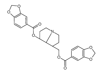 1,3-Benzodioxole-5-carboxylic acid, (7-((1,3-benzodioxol-5-ylcarbonyl) oxy)hexahydro-1H-pyrrolizin-1-yl)methyl ester, (1S-(1alpha,7alpha,7abe ta))- picture