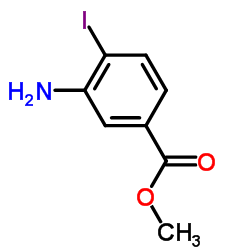 3-氨基-4-碘苯甲酸甲酯结构式