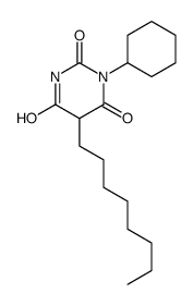 1-cyclohexyl-5-octyl-1,3-diazinane-2,4,6-trione Structure