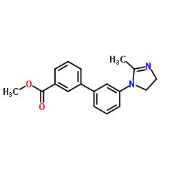 [1,​1'-​Biphenyl]​-​3-​carboxylic acid, 3'-​(4,​5-​dihydro-​2-​methyl-​1H-​imidazol-​1-​yl)​-​, methyl ester Structure