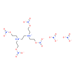 N,N,N',N'-tetrakis(2-(nitrooxy)ethyl)ethylenediammonium dinitrate结构式