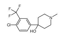 4-[4-chloro-3-(trifluoromethyl)phenyl]-1-methylpiperidin-4-ol结构式