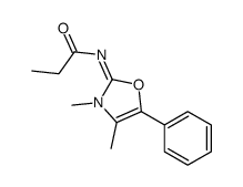 N-(3,4-dimethyl-5-phenyl-1,3-oxazol-2-ylidene)propanamide结构式