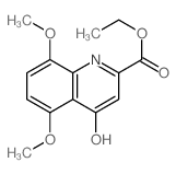 2-Quinolinecarboxylicacid, 4-hydroxy-5,8-dimethoxy-, ethyl ester结构式