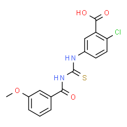 2-CHLORO-5-[[[(3-METHOXYBENZOYL)AMINO]THIOXOMETHYL]AMINO]-BENZOIC ACID Structure