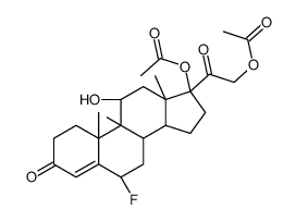 17,21-Diacetyloxy-9-bromo-6-fluoro-11-hydroxypregn-4-ene-3,20-dione结构式